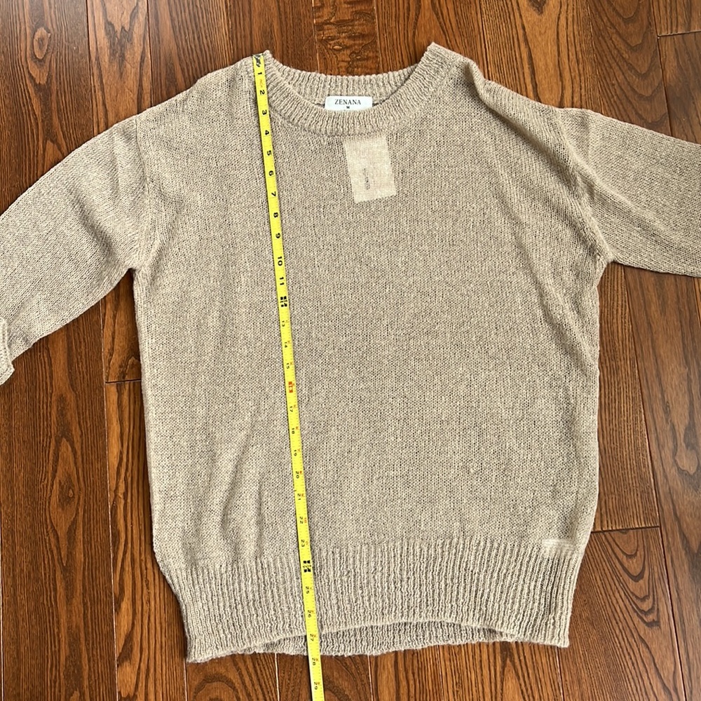 Zenana Sheer Wool Blend Sweater - Picture 4 of 8